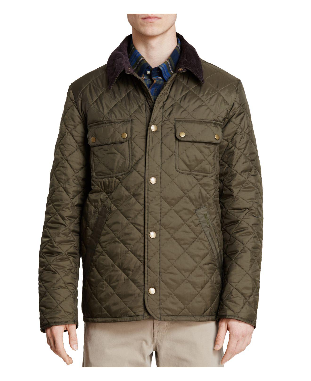 Barbour Corduroy Tinford Quilted Jacket in Olive (Green) for Men - Lyst