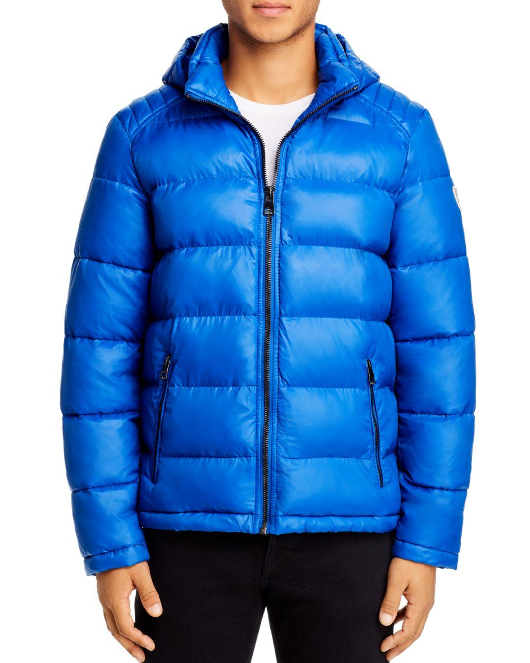Guess Synthetic Puffer Jacket in Cobalt (Blue) for Men | Lyst