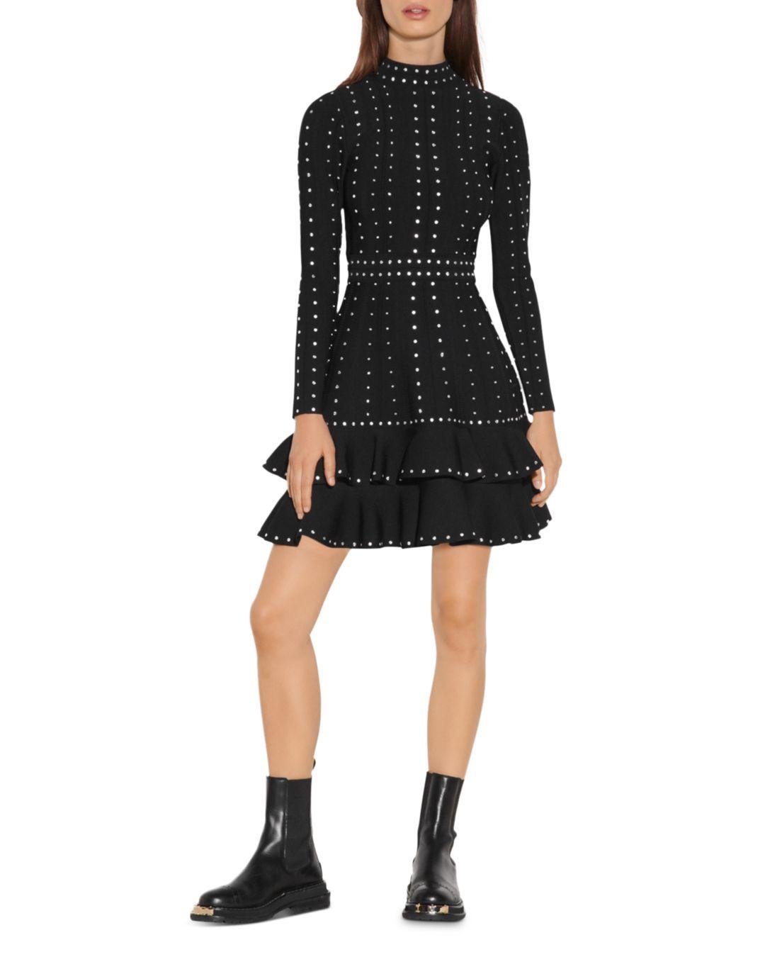 sandro black dress