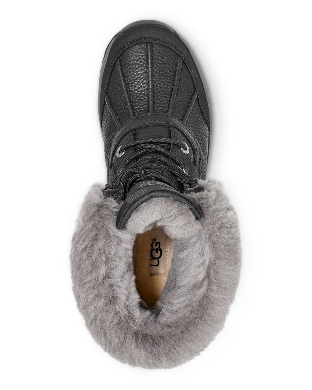 women's adirondack round toe leather & suede waterproof booties