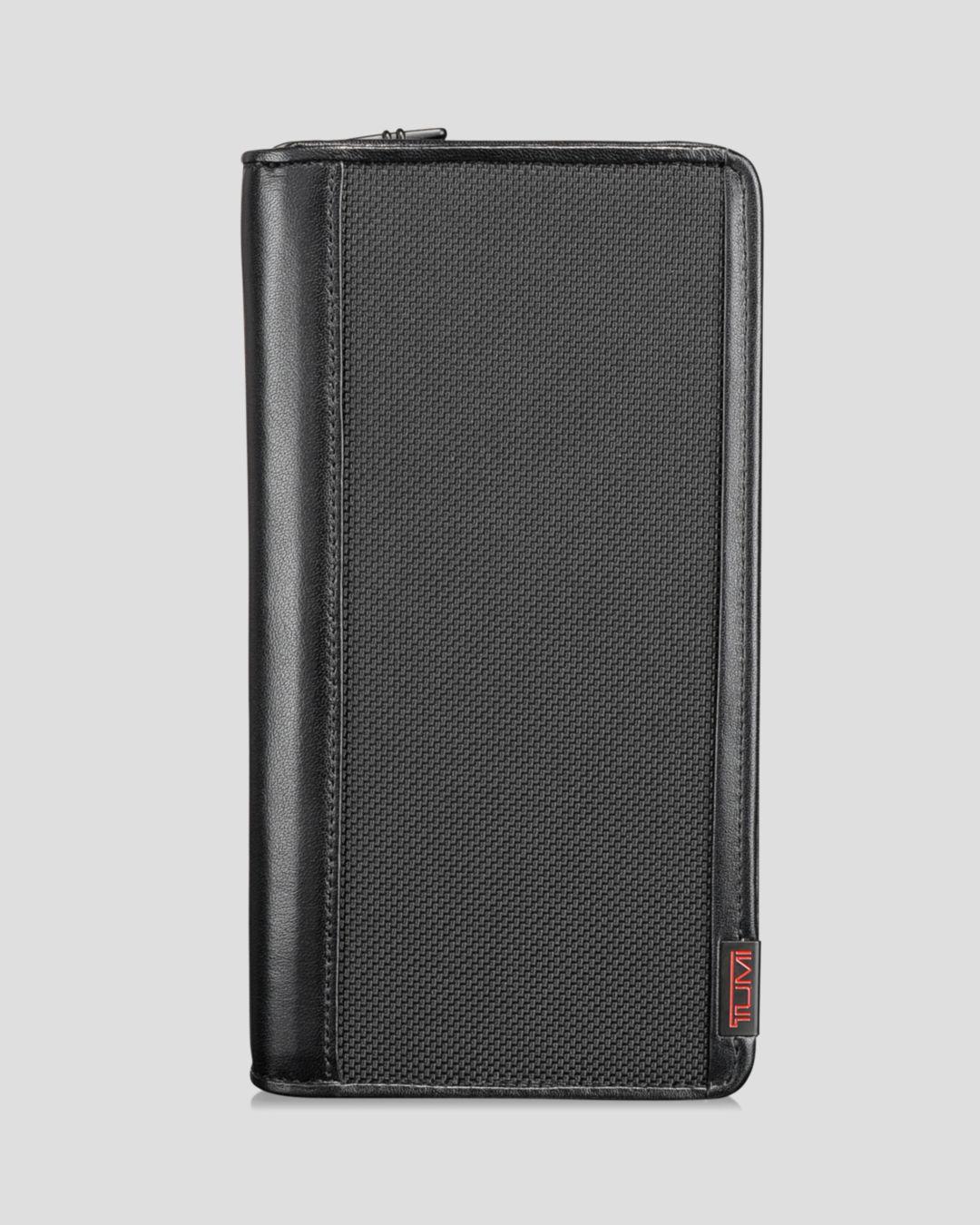 Tumi Synthetic Alpha Zip Around Travel Wallet in Black for Men Lyst