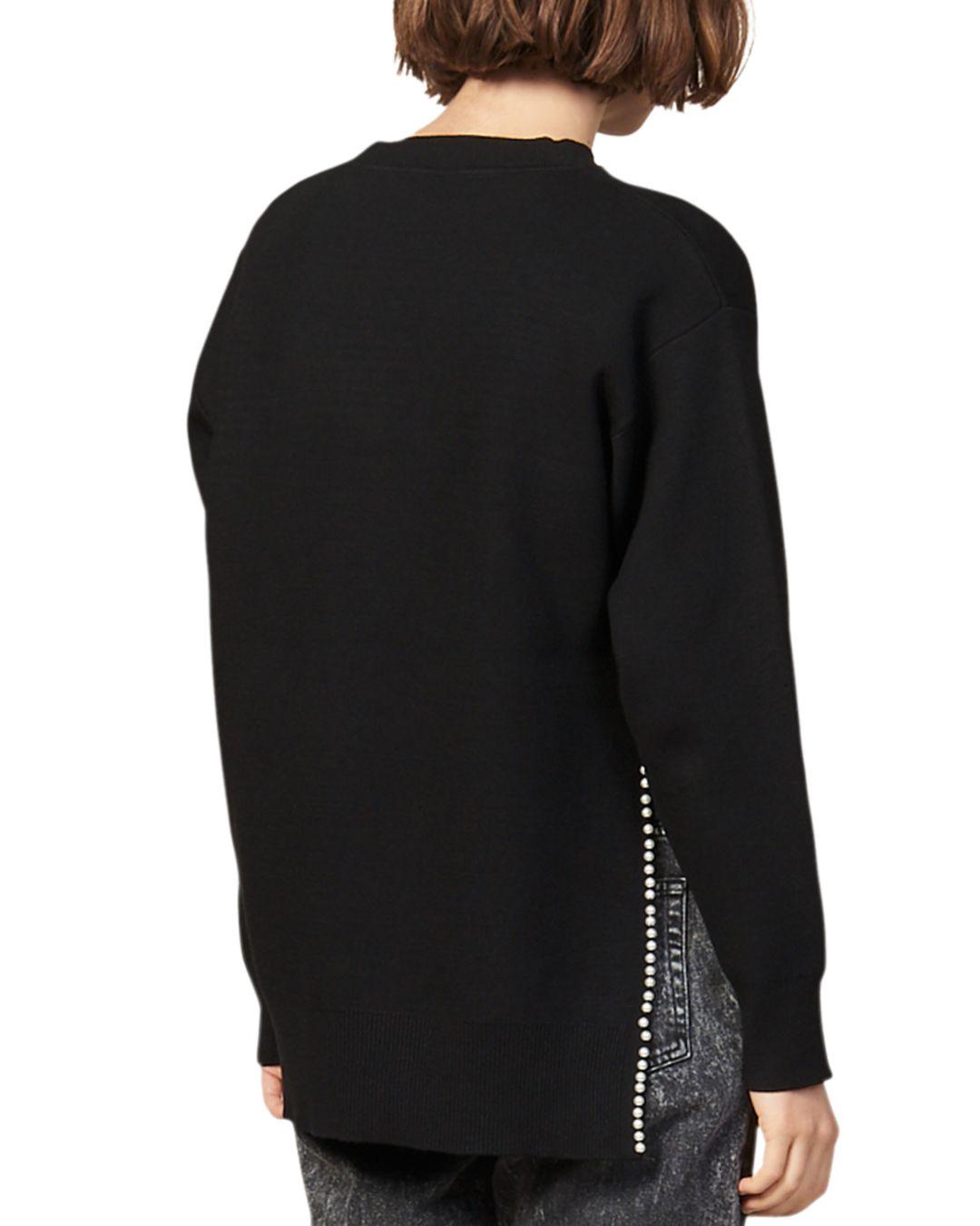 sandro black sweater