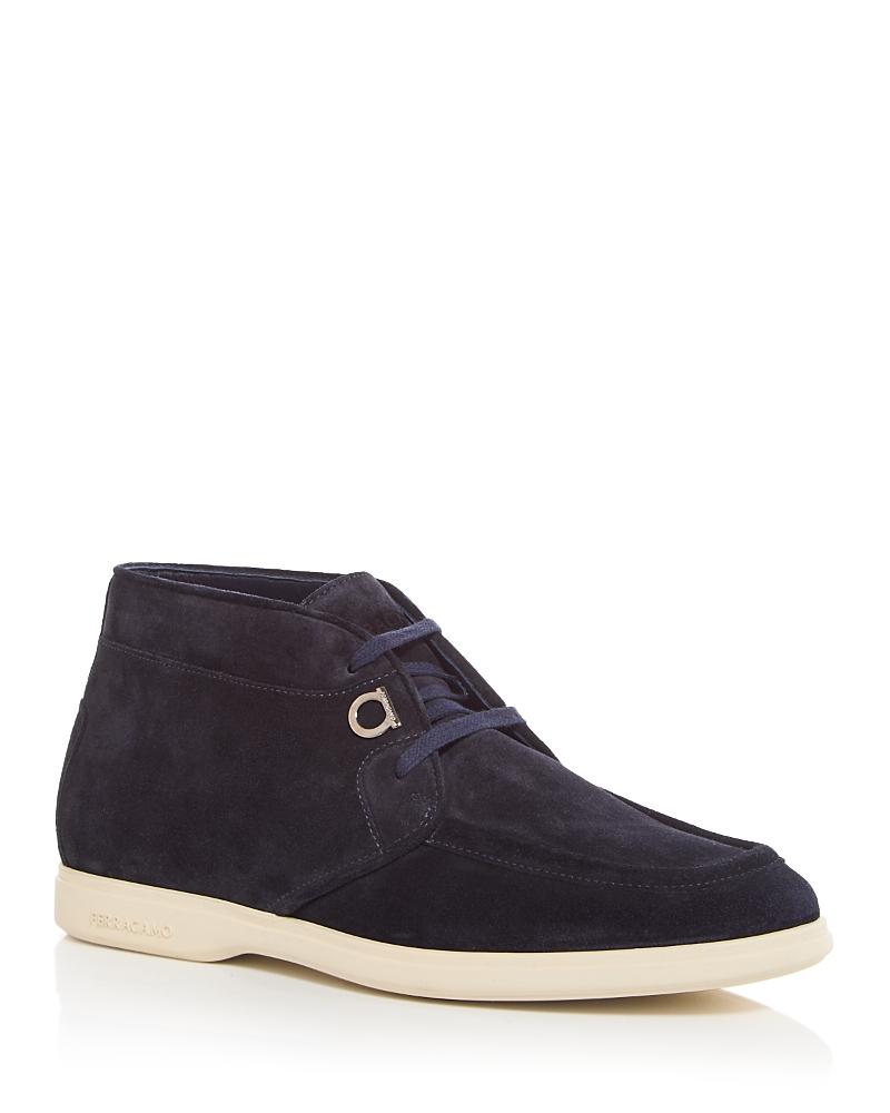 Salvatore Ferragamo Chukka Boots Mens 11 Navy Blue Suede Sawtooth Sole Italy Salvatore Ferragamo | Shoes | Mens Salvatore Ferragamo Blue  main image 4
