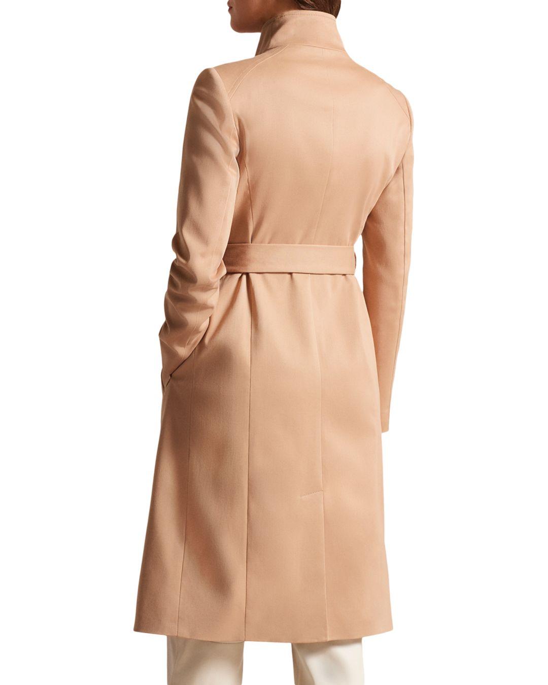 Ted Baker Rosina Midi Length Wrap Trench Coat in Natural | Lyst