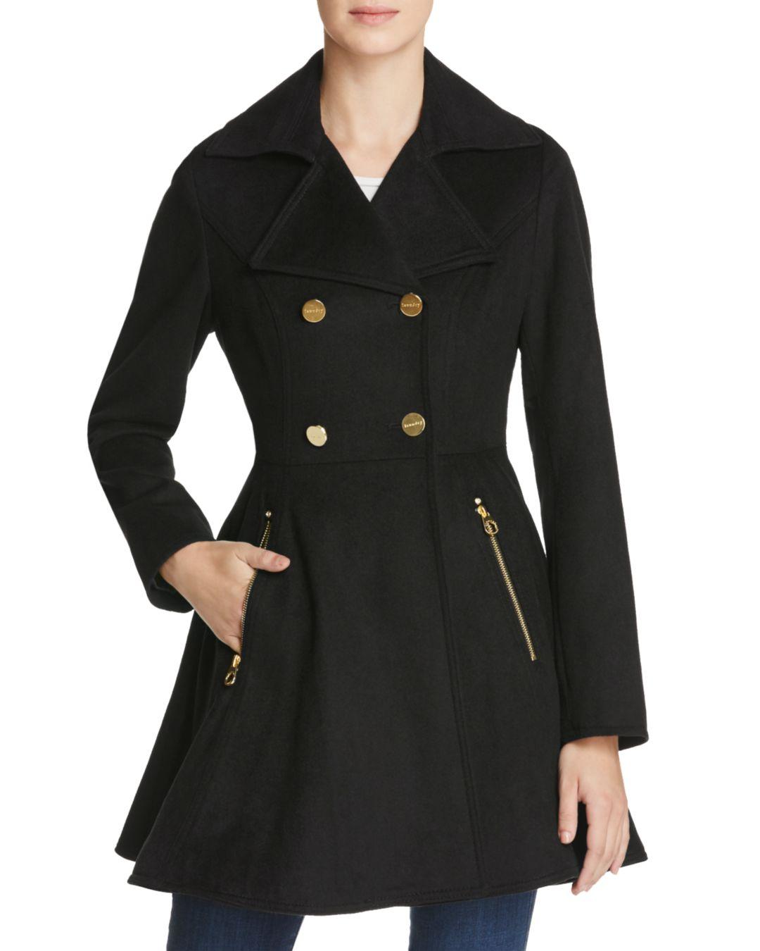 Laundry by Shelli Segal Wool Petite Doublebreasted Skirted Coat in