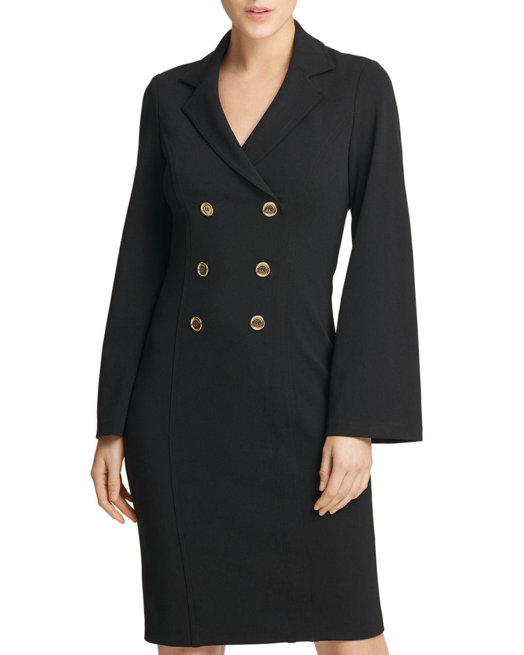 donna karan double breasted shirt dress