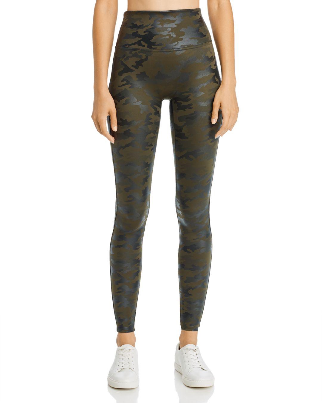 spanx faux leather camo legging