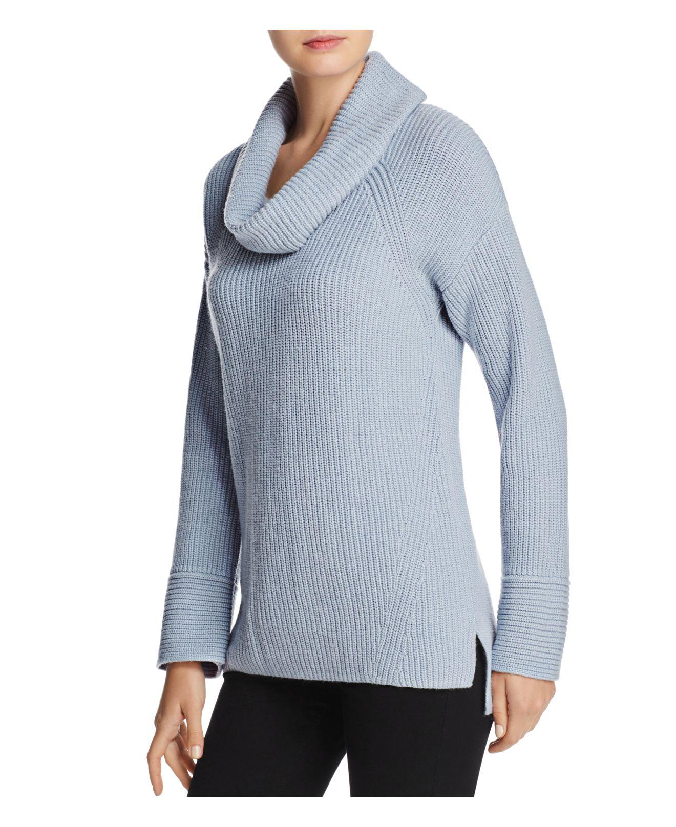 Calvin Klein Cowl Neck Chunkyknit Sweater in Dusty Blue (Blue) Lyst