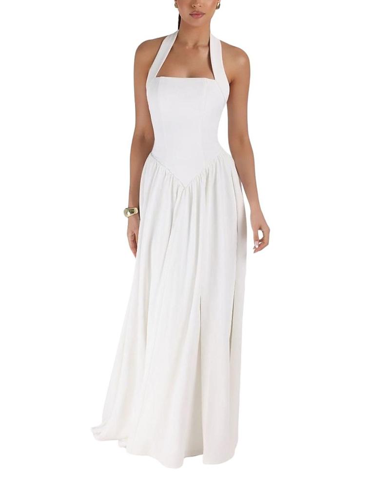HEIRESS BEVERLY HILLS Halter Contour Flowy Maxi Dress in White | Lyst HEIRESS BEVERLY HILLS Halter Contour Flowy Maxi Dress in White | Lyst