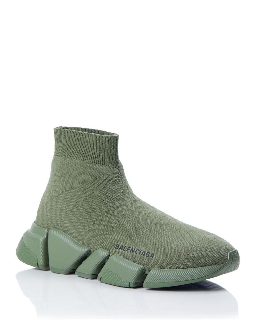 Balenciaga Women's Speed 2.0 Sock Sneakers in Green - Lyst