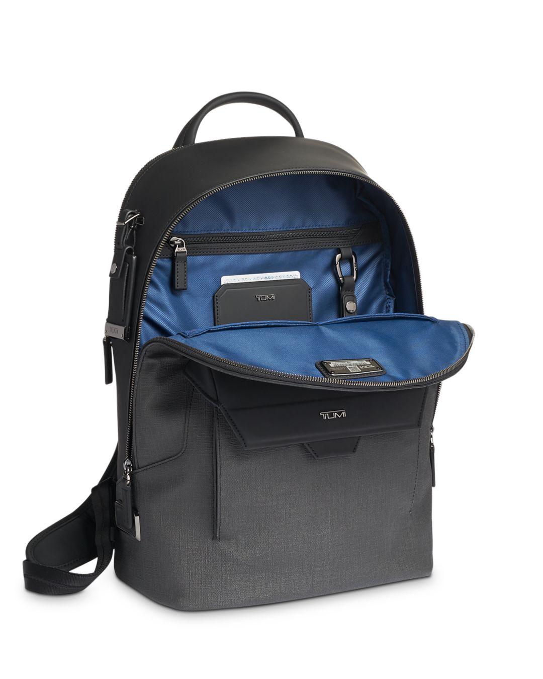 tumi gray backpack