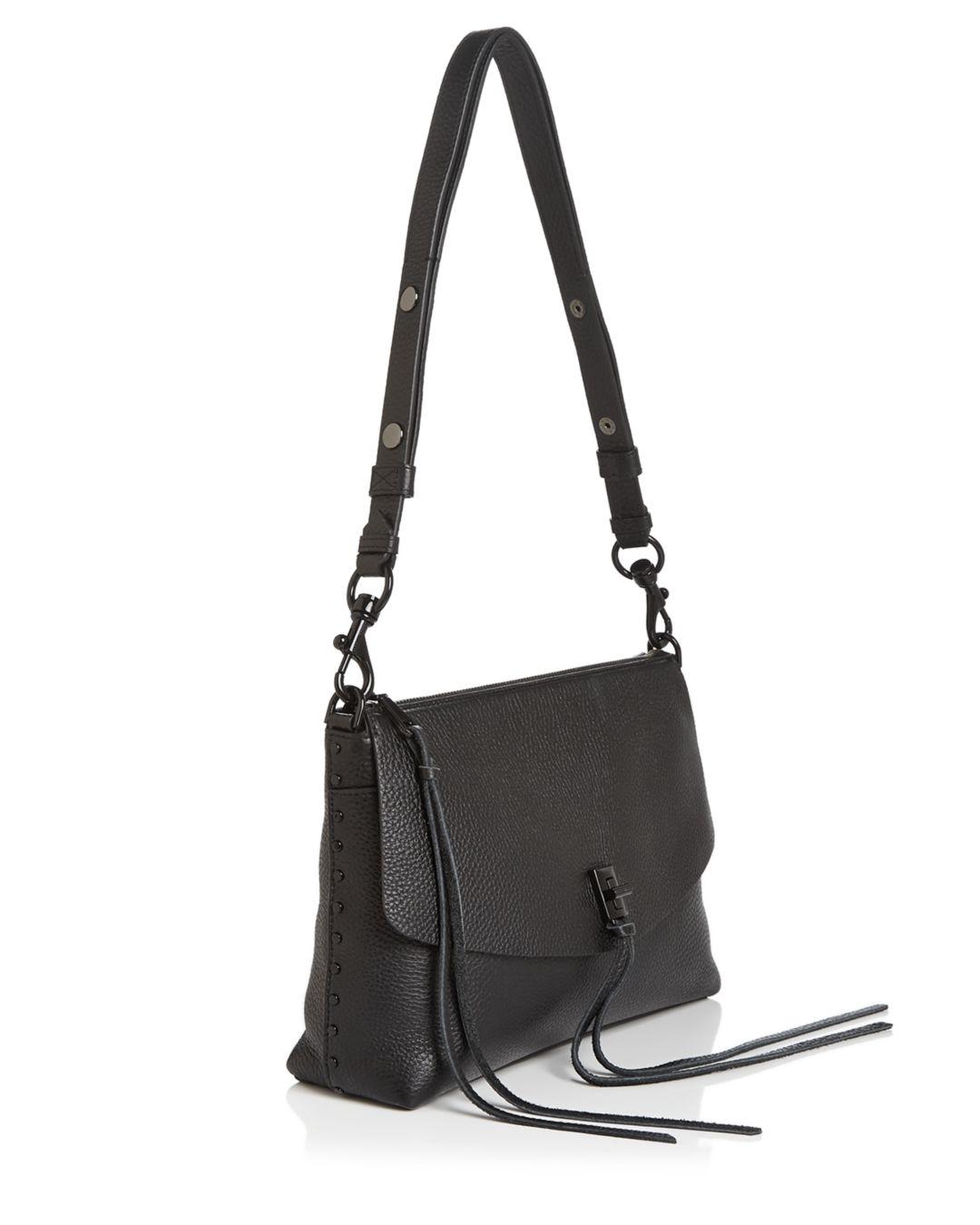 Rebecca Minkoff Darren Small Leather Shoulder Bag in Black Lyst