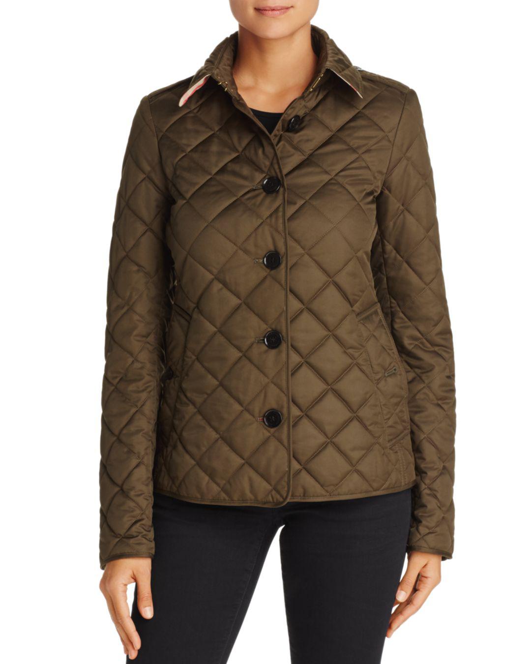 burberry quilted jacket olive