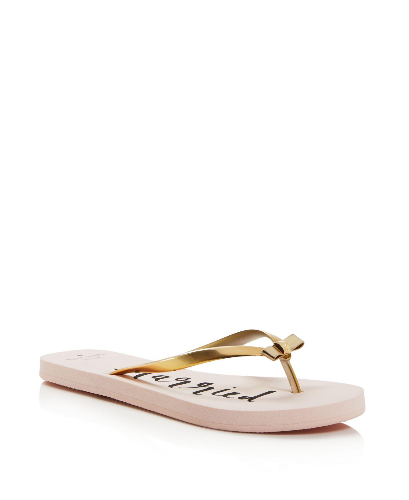 kate spade bride flip flops