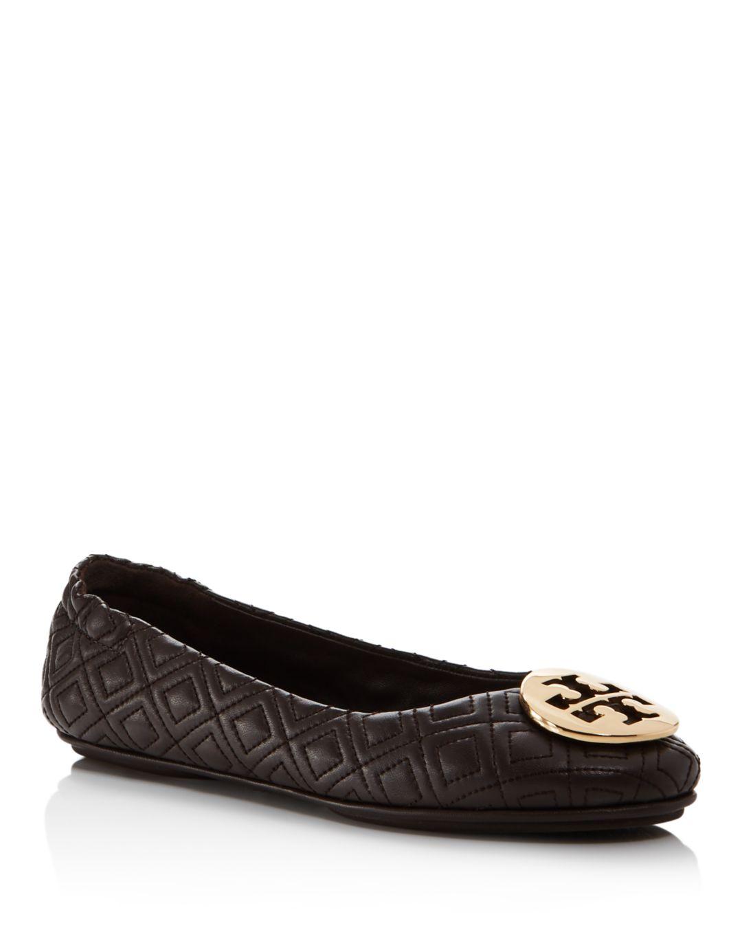 tory burch minnie travel ballet flat quilted leather