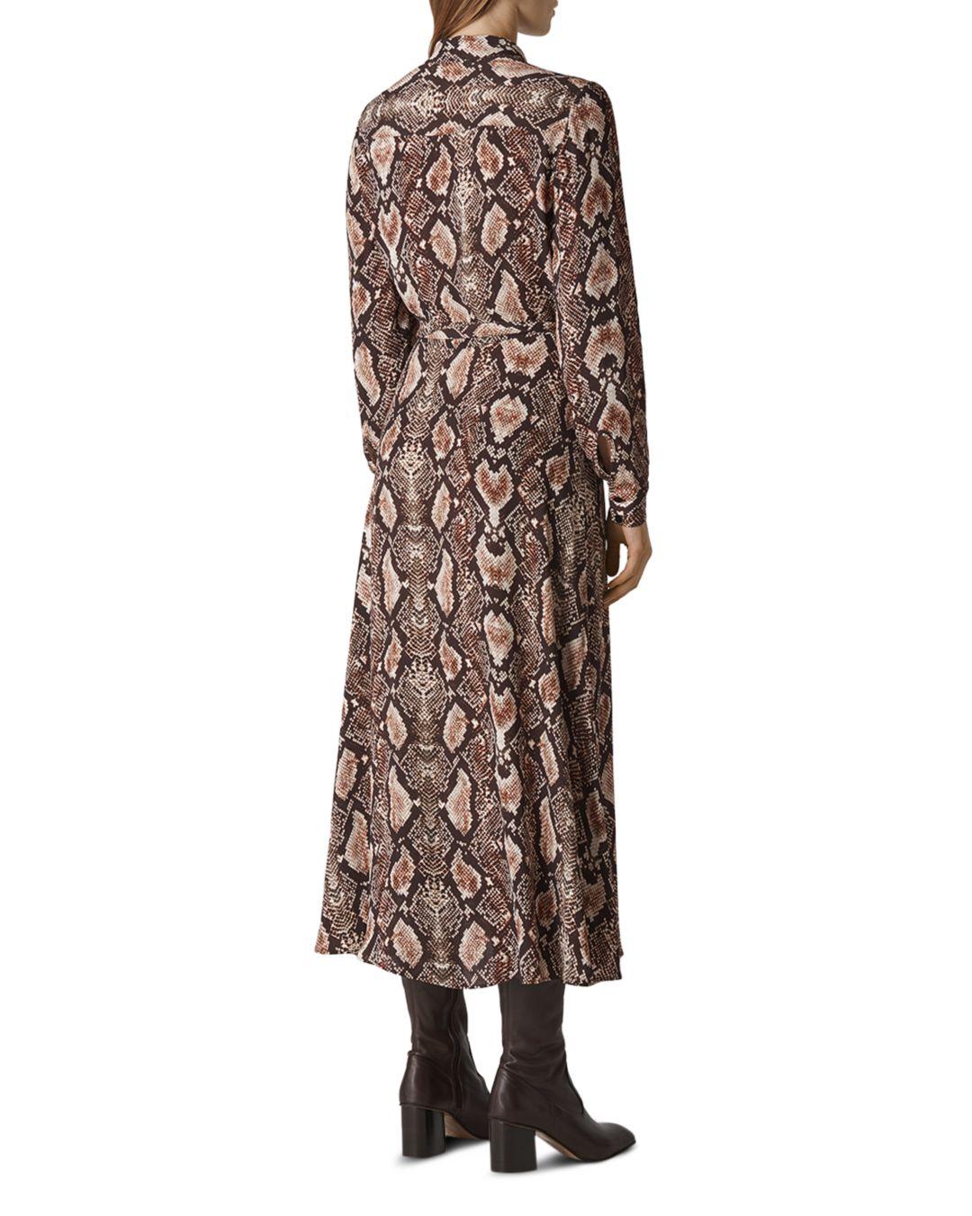 whistles elfrida snake print dress