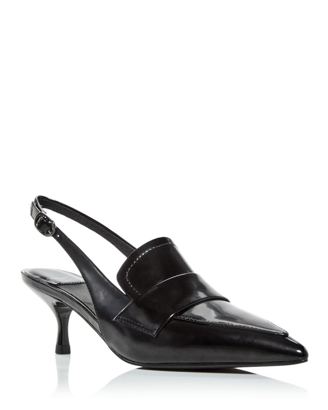 Jeffrey Campbell Literature Slingback Kitten Heel Pumps in Black Lyst