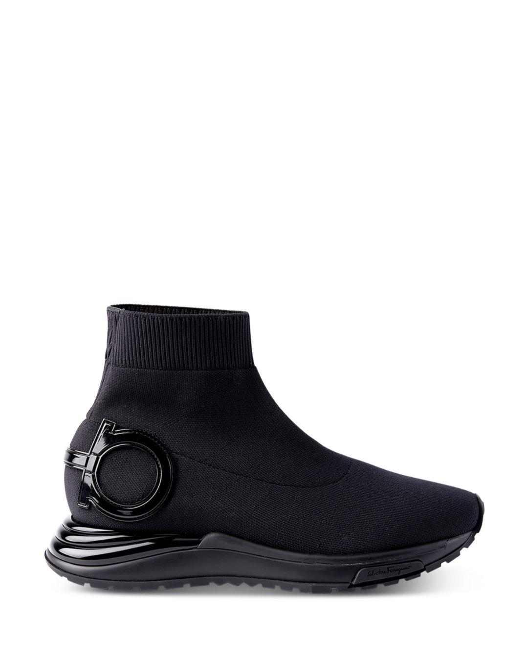 Ferragamo Women's Gancini Sock Sneakers in Nero (Black) - Save 15% - Lyst