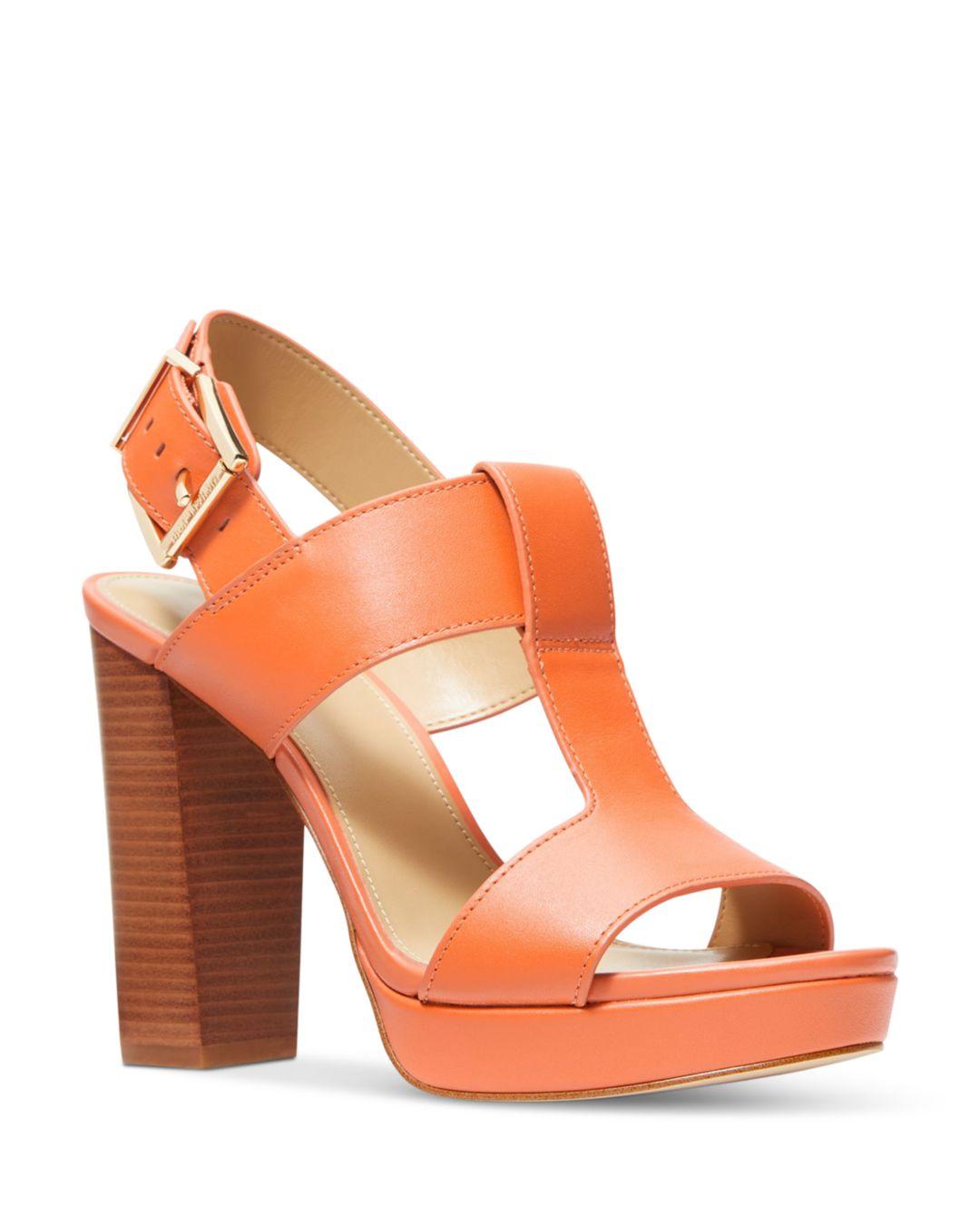 michael kors orange heels