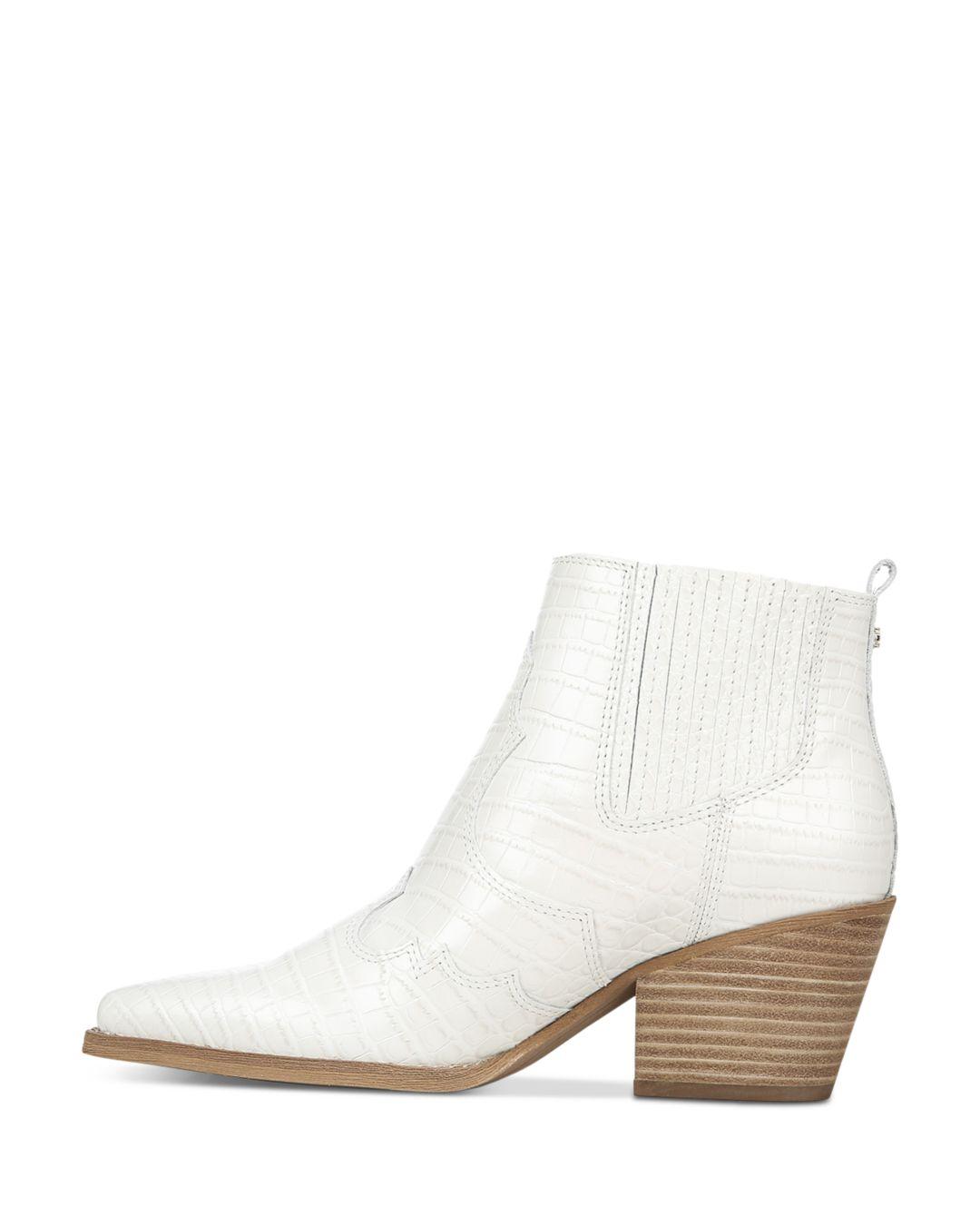 sam edelman winona bootie white croc