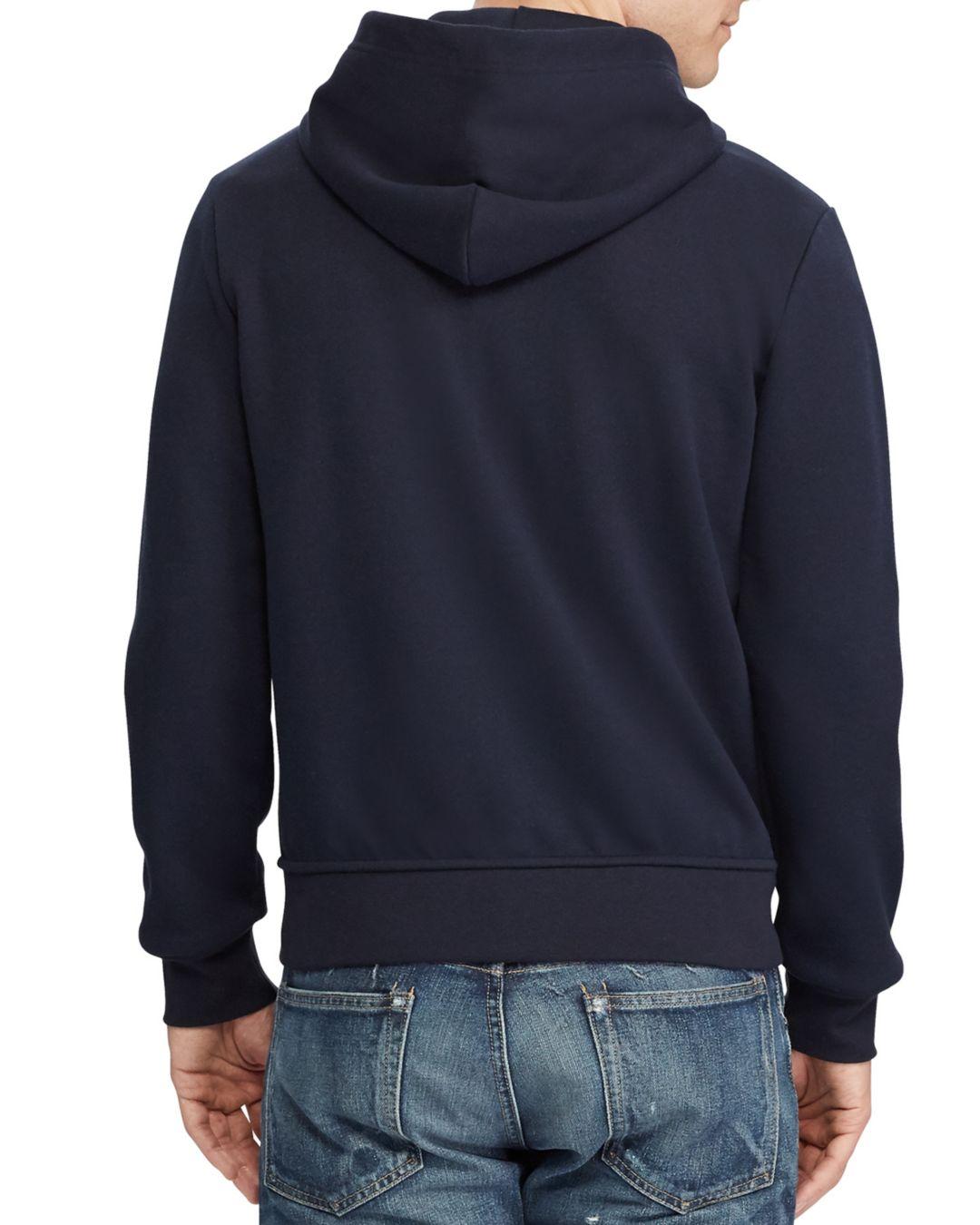 Polo Ralph Lauren Synthetic Double-knit Full-zip Hoodie in Blue for Men ...