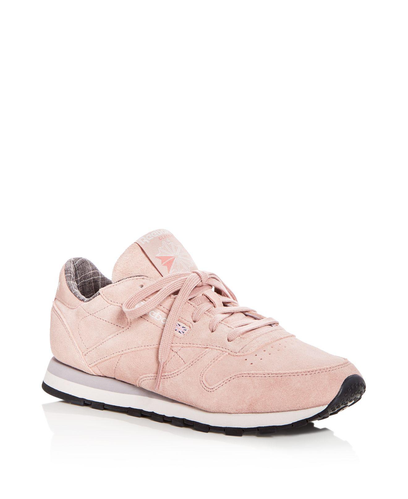 reebok classic suede womens pink