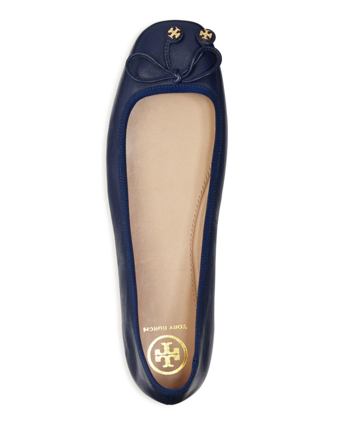 Tory Burch Leather Laila Driver Ballet Flat in Red - Lyst