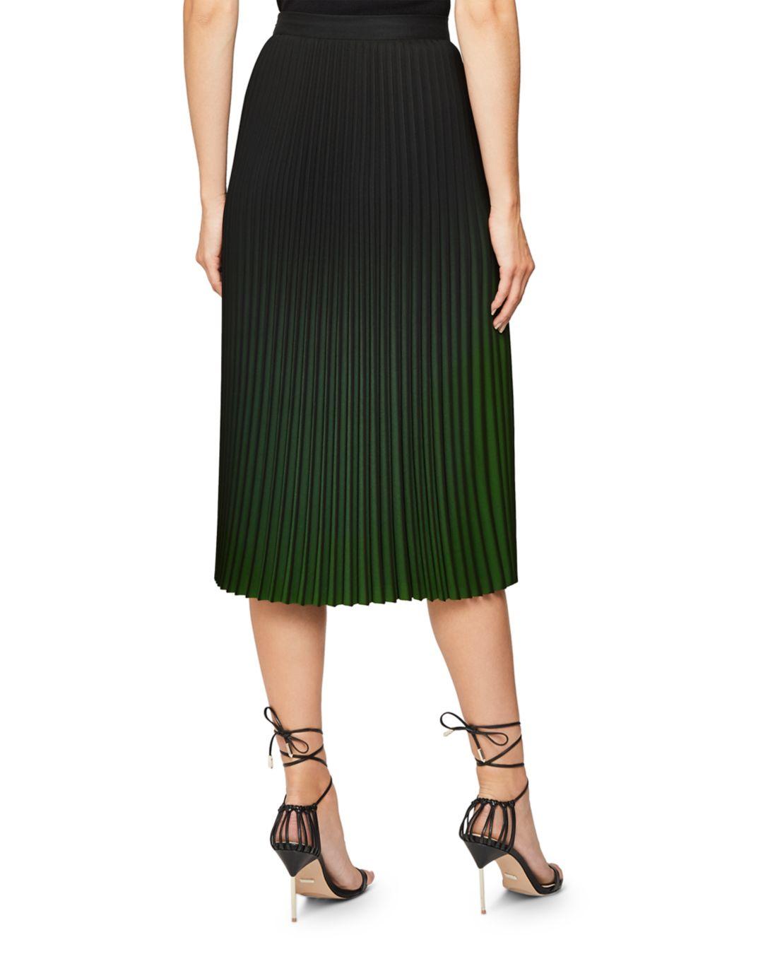 marlie pleated midi crepe skirt