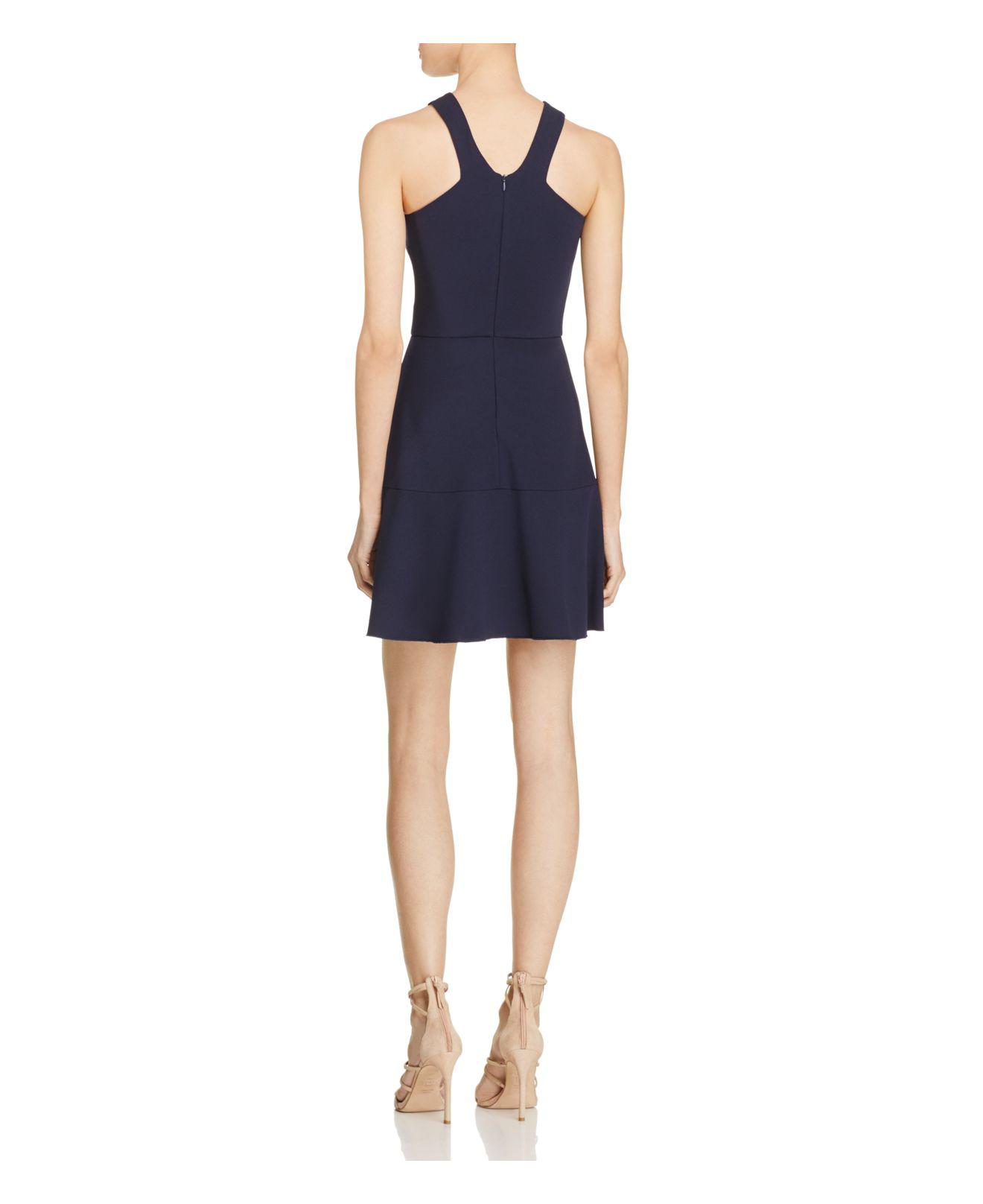 Aqua Fit-and-flare Dress in Navy (Blue) - Lyst