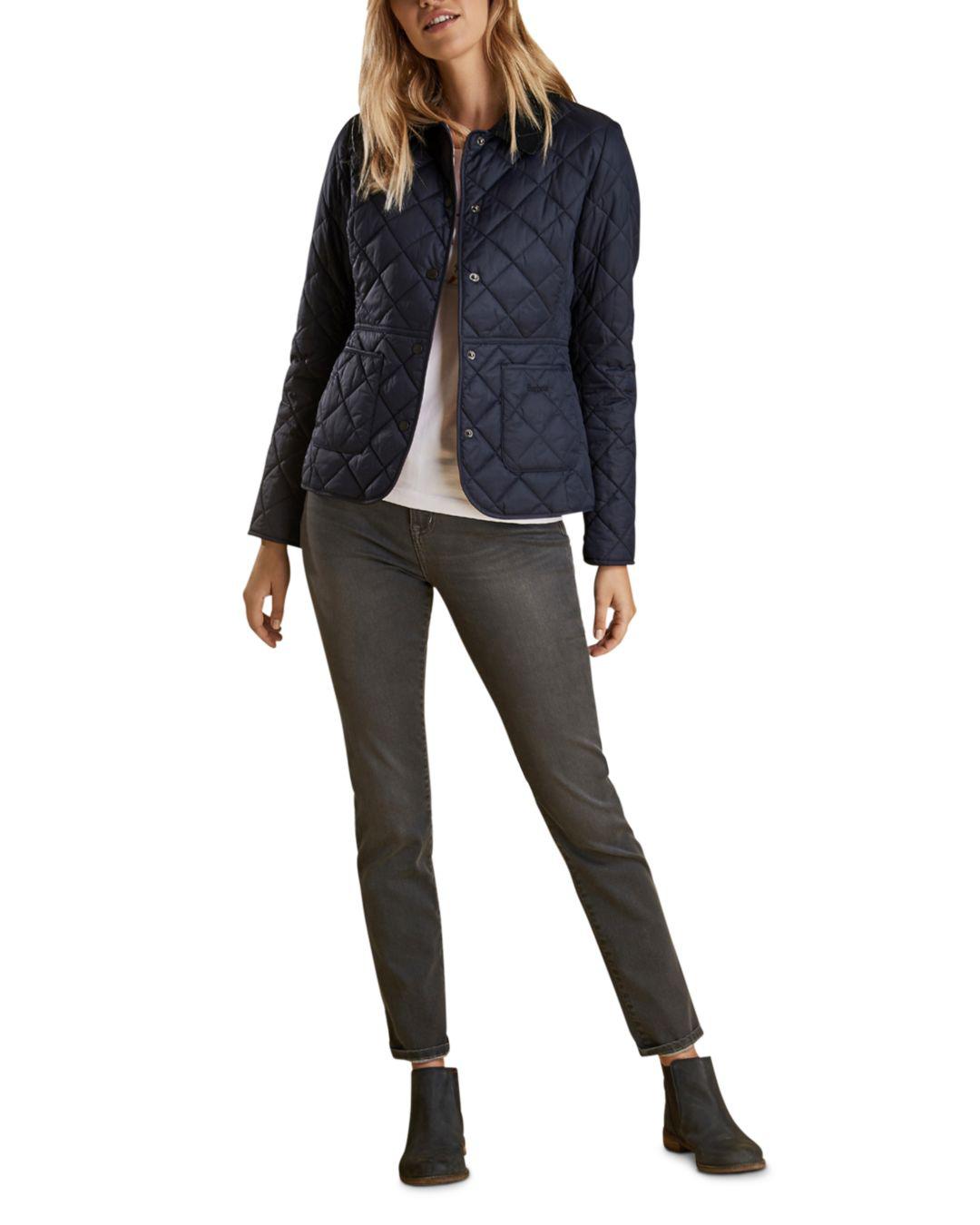 navy and pink jacket