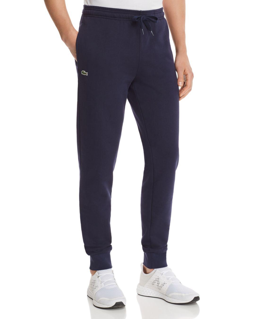 lacoste navy track pants