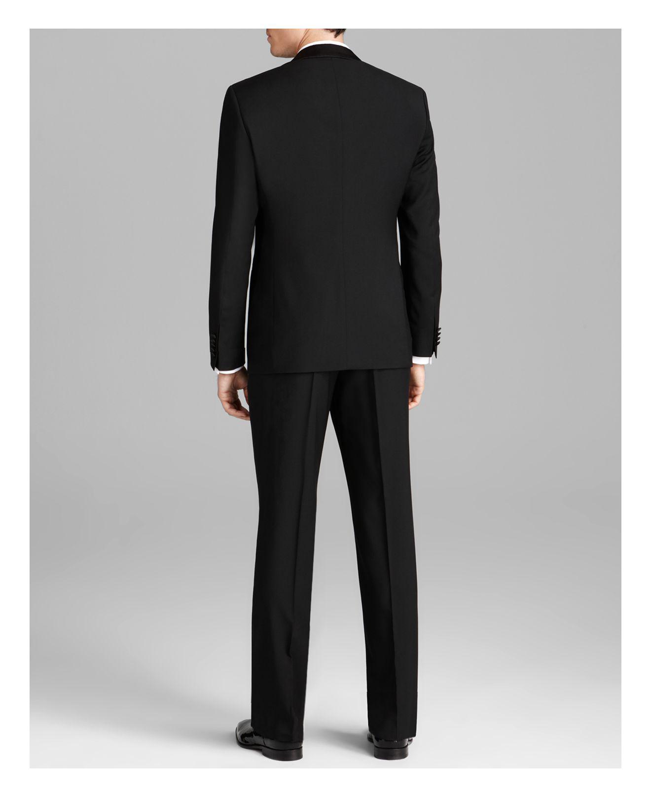 BOSS by Hugo Boss Satin Sky Gala Tuxedo Suit Regular Fit in Black for