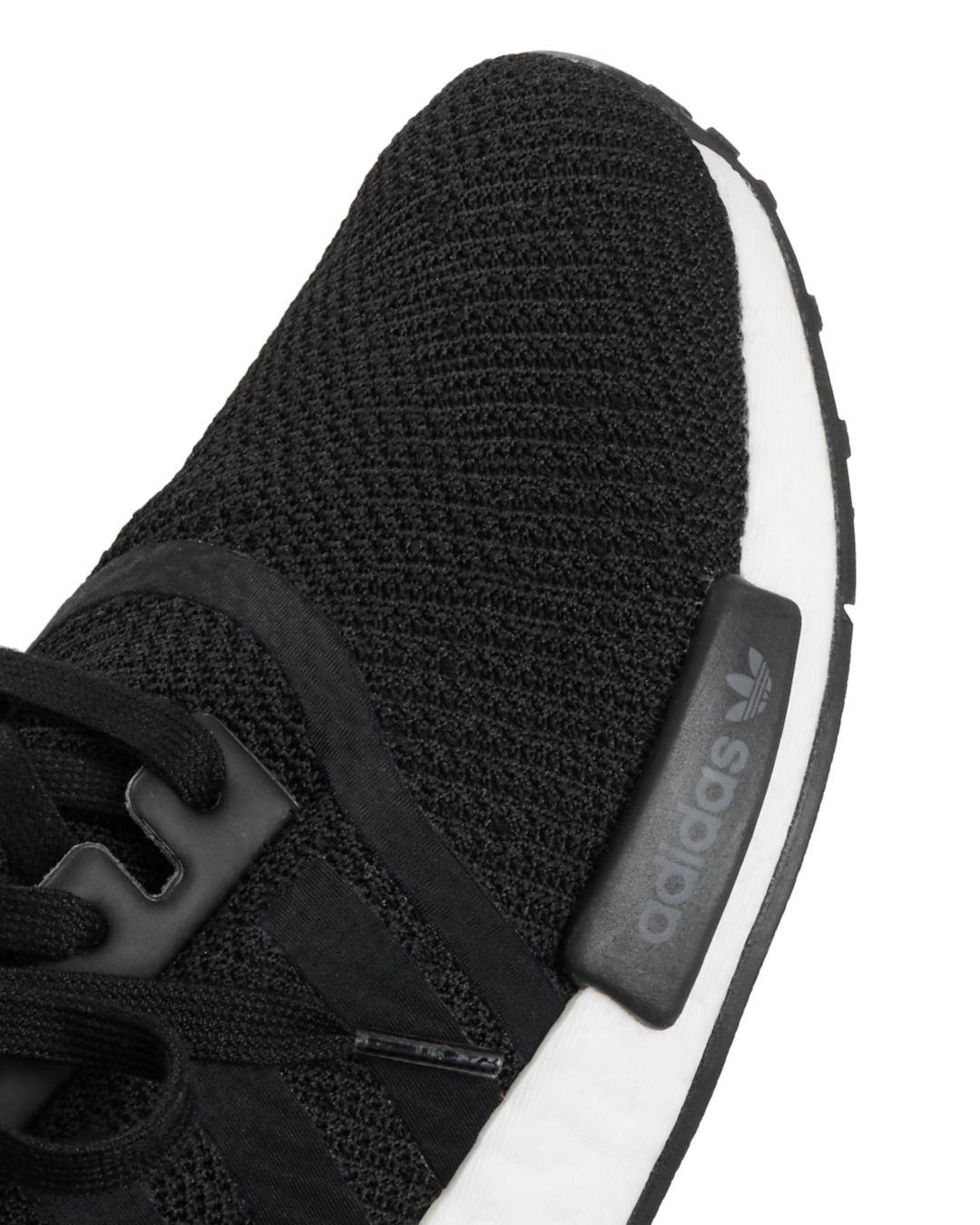 adidas women's nmd r1 black low-top sneakers
