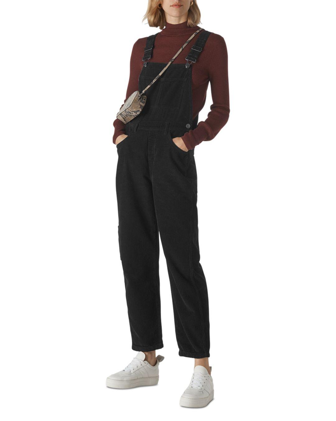 Whistles Corduroy Overalls in Black | Lyst