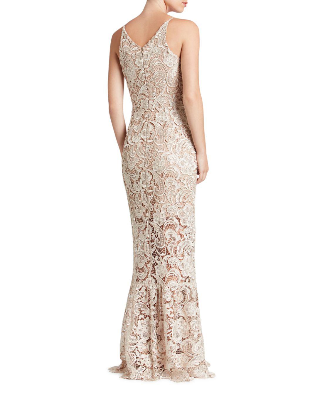 dress the population karina plunge mermaid gown