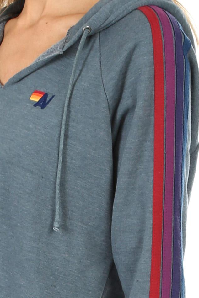 aviator nation grey moletom com capuz