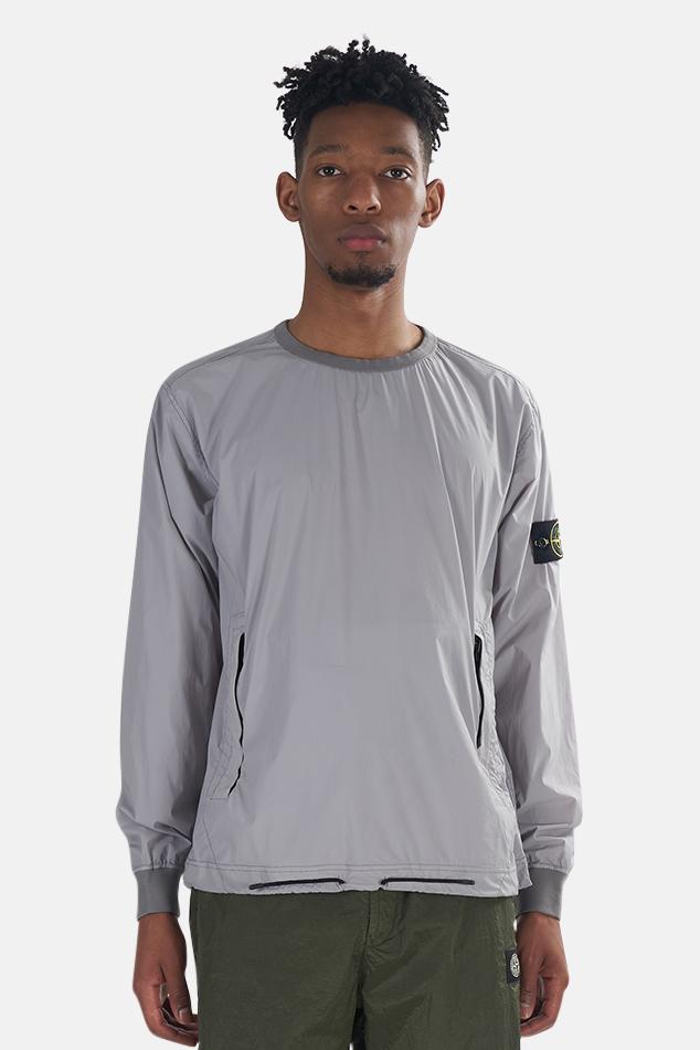 Stone Island Skin Touch Packable Nylon Crewneck Sweater in Gray for Men |  Lyst