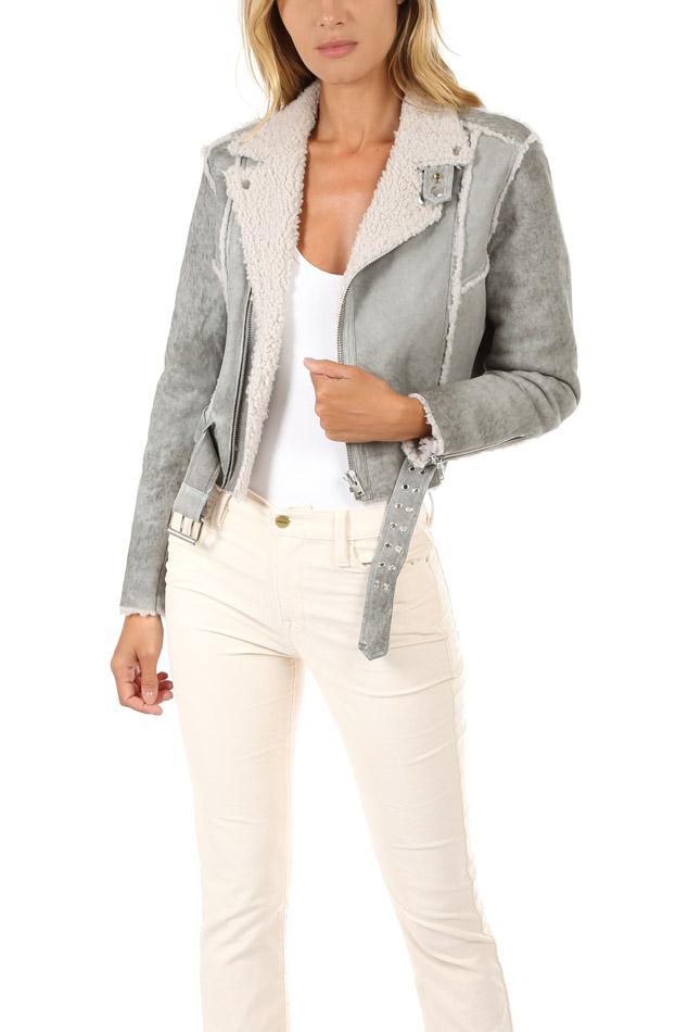 iro grey leather jacket