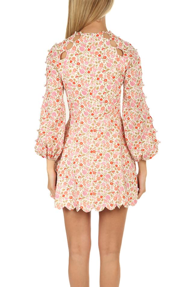 zimmermann goldie scallop short dress