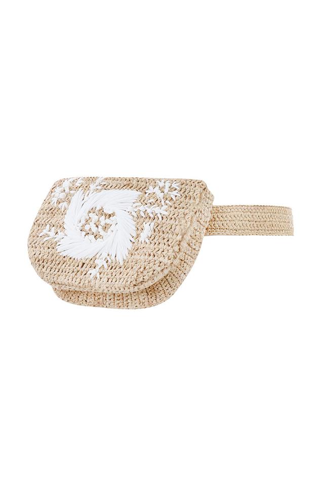 raffia belt bag