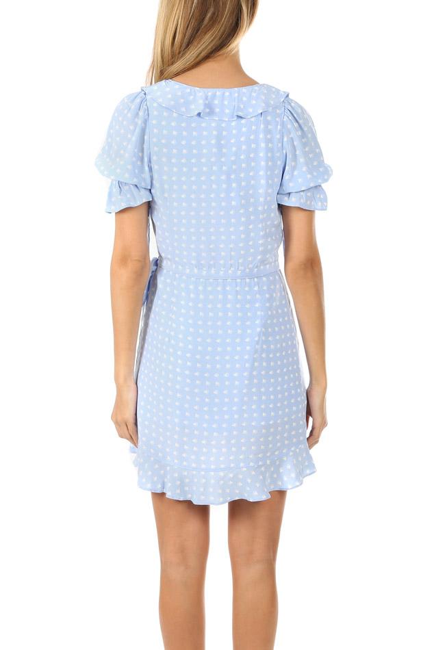 for love and lemons periwinkle wrap dress