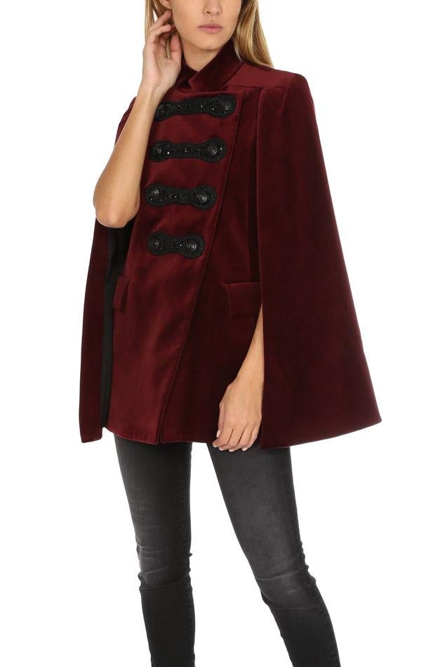 velvet cape jacket