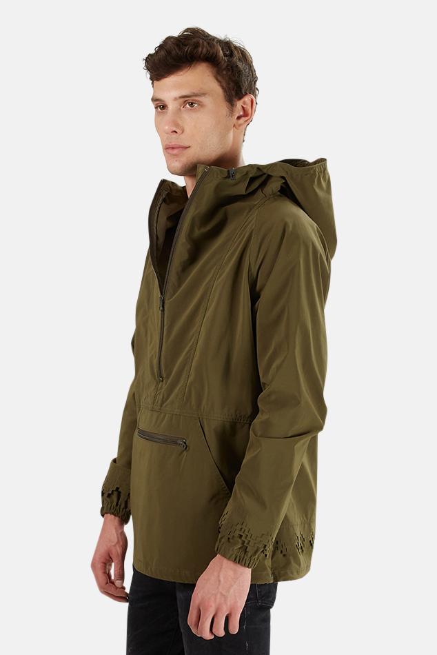 Remi Relief Synthetic Nylon Anorak Jacket in Army (Green) for Men 