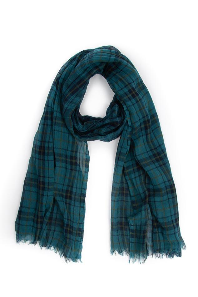 Lanvin Wool Plaid Scarf in Green for Men - Lyst