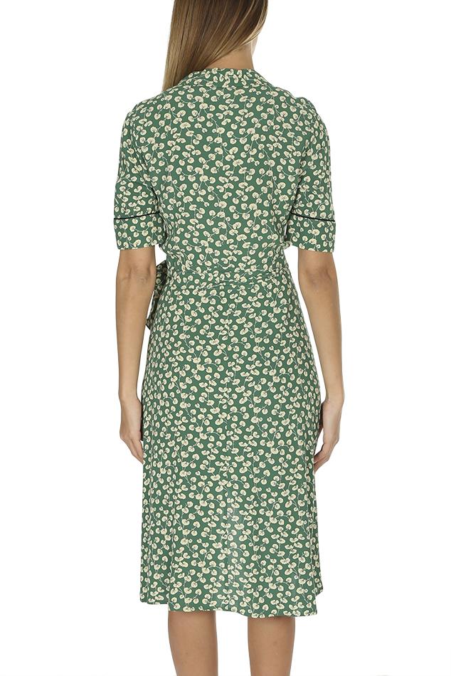 green ganni dress
