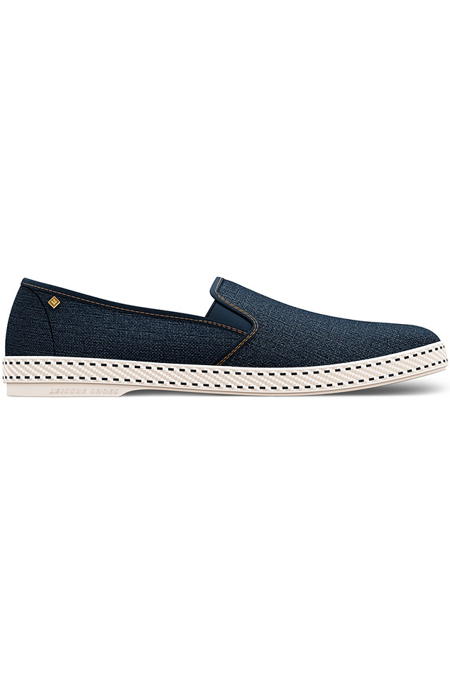 denim slip on flats