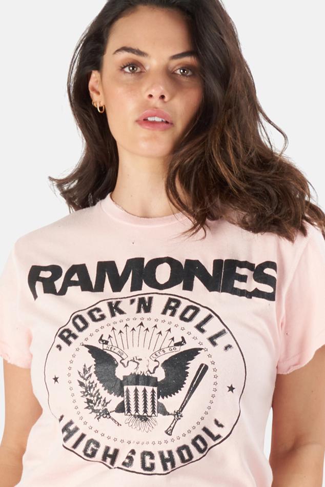 ramones t shirt pink