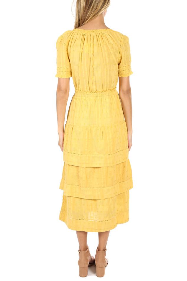 LoveShackFancy Cotton Heather Dress Marigold in Yellow - Lyst