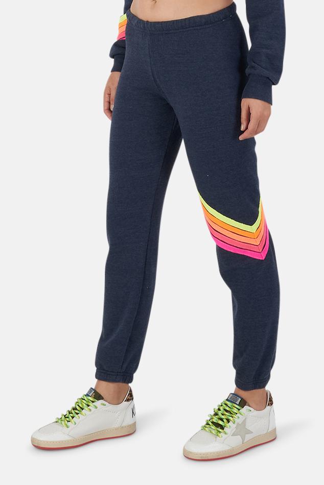 Chevron Sweatpants in Navy 