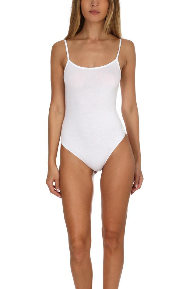 Majestic Filatures Synthetic Spaghetti Strap Bodysuit White - Lyst